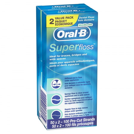 Superfloss to floss braces